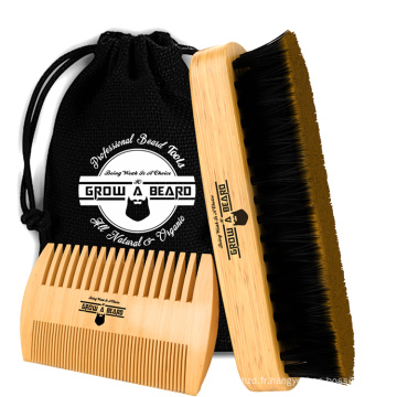 FQ marque en gros bois brosse à cheveux 100% sanglier cheveux barbe brosse